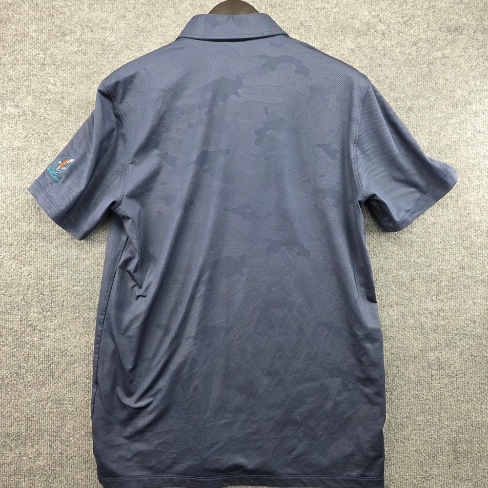 G/FORE‎ Men's Camo Golf Polo Shirt Large Blue Short Sleeve Performance Top - Picture 5 of 7
